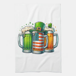 Irisches Bier Irland St Patricks Tag Trinkparty Geschirrtuch