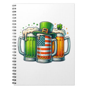 Irisches Bier Irland St. Patricks-Tag Trinkparty Notizblock