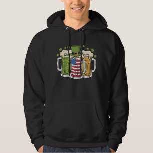 Irisches Bier Irland USA Amerikanische Flagge St. Hoodie