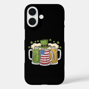 Irisches Bier Irland USA Amerikanische Flagge St. iPhone 16 Hülle