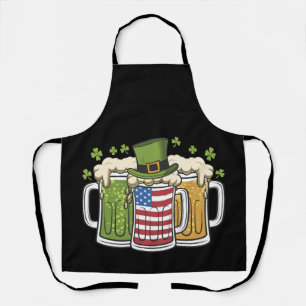 Irisches Bier Irland USA Amerikanische Flagge St.  Schürze