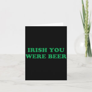 Irisches Bier lustige Kleeblätter Stempel St. Patr Karte