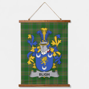 Irisches Bligh Wappen Familienwappen Wandteppich Mit Holzrahmen