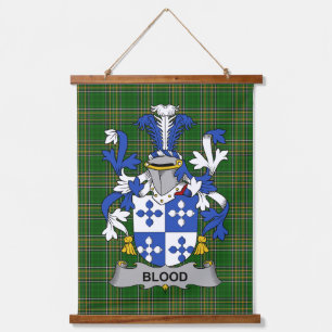 Irisches Blutwappen Familienwappen Wandteppich Mit Holzrahmen