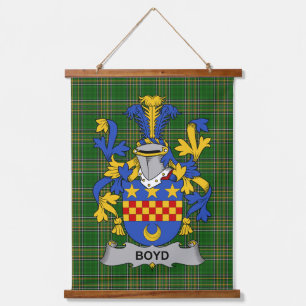 Irisches Boyd (von Danson) Wappen Familienwappen Wandteppich Mit Holzrahmen