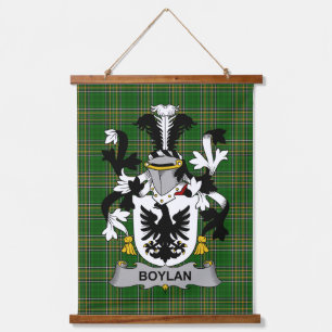 Irisches Boylan oder O_Boylan Wappen Familienwappe Wandteppich Mit Holzrahmen