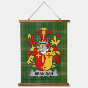 Irisches Branigan oder O_Branagan Wappen Familien  Wandteppich Mit Holzrahmen