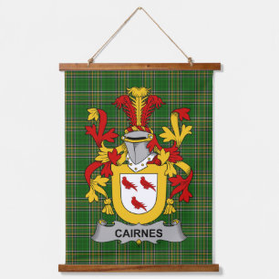 Irisches Cairnes Wappen Familienwappen Wandteppich Mit Holzrahmen