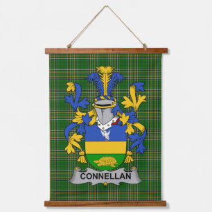 Irisches Connellan oder O_Connellan Wappen Familie Wandteppich Mit Holzrahmen