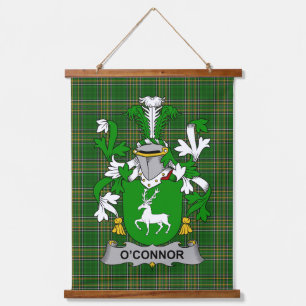 Irisches Connor oder O_Connor (Corcomroe) Wappen  Wandteppich Mit Holzrahmen