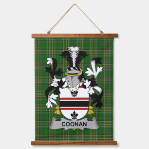 Irisches Coonan oder O_Conan Wappen Familienwappen Wandteppich Mit Holzrahmen