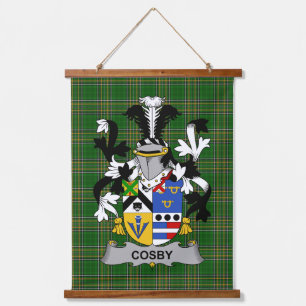 Irisches Cosby (Lord Sydney) Wappen Familienwappen Wandteppich Mit Holzrahmen