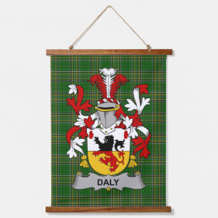Irisches Daly oder O_Daly Wappen Familienwappen Wandteppich Mit Holzrahmen