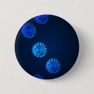 Irisches Design Blaues Kristall Button