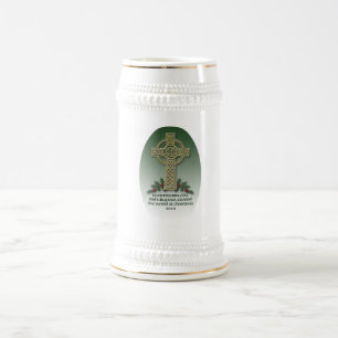 Irisches Diaspora-WeihnachtsKeramik-Bier Stein Bierglas