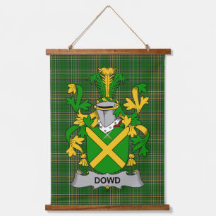 Irisches Dowd oder O_Dowd Wappen Familienwappen Wandteppich Mit Holzrahmen