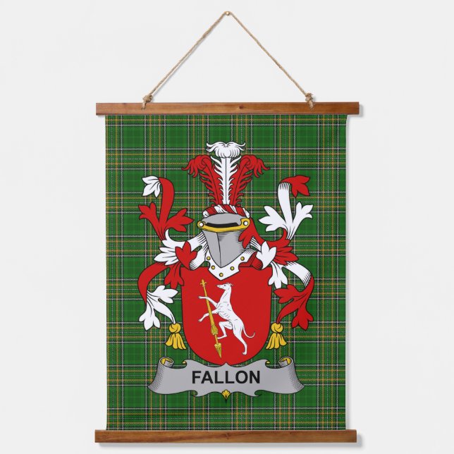 Irisches Fallon oder O_Fallon Wappen Familienwappe Wandteppich Mit Holzrahmen (Vorderseite)