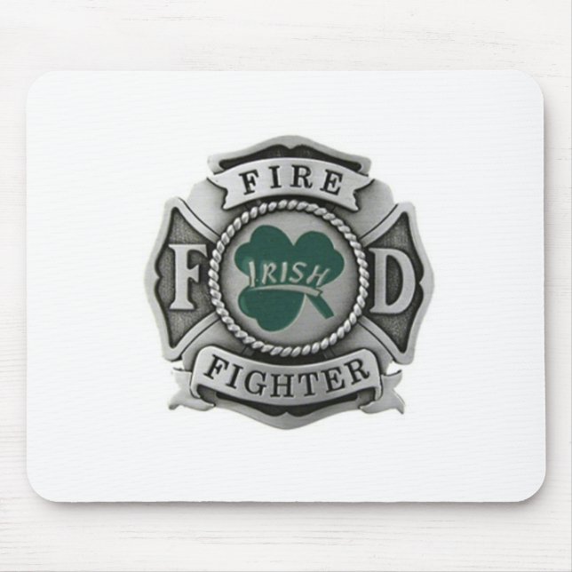 Irisches Feuerwehrmann-Abzeichen Mousepad (Vorne)