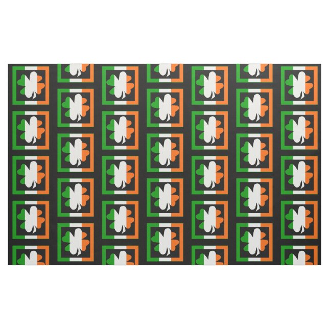 Irisches Flaggen-Kleeblatt-Muster Stoff (Fat Quarter (45,7 x 55,9 cm))