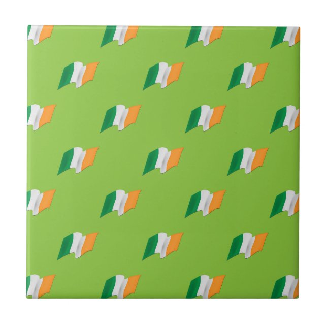Irisches Flaggen-Muster Fliese (Vorderseite)
