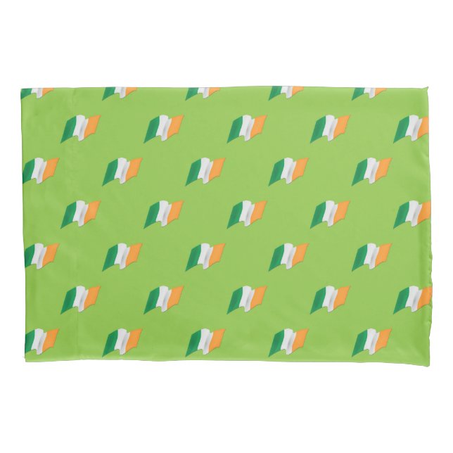 Irisches Flaggen-Muster Kissenbezug (Vorderseite-Links)