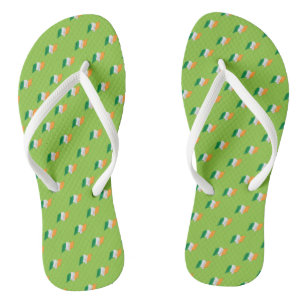 irisches Flaggenmuster Flip Flops