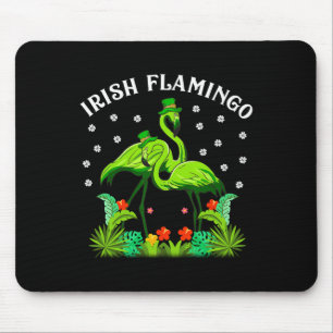 Irisches Flamingo-Shirt St. Patricks Day T-Shirt F Mousepad