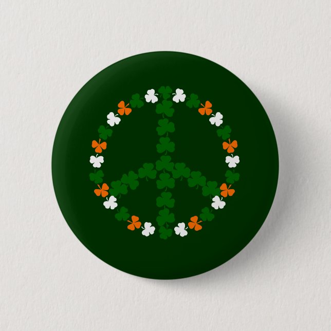 Irisches Friedenszeichen Button (Vorderseite)