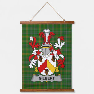 Irisches Gilbert Wappen Familienwappen Wandteppich Mit Holzrahmen