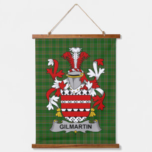 Irisches Gilmartin oder Kilmartin Wappen Familien  Wandteppich Mit Holzrahmen