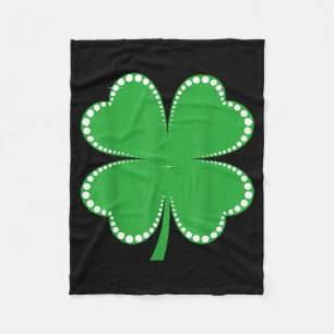 Irisches Glück Kleeblatt grün Klee St. Patrick's D Fleecedecke