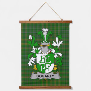 Irisches Gogarty-Wappen Familienwappen Wandteppich Mit Holzrahmen