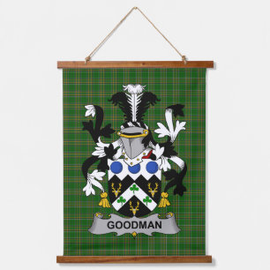 Irisches Goodman Wappen Familienwappen Wandteppich Mit Holzrahmen