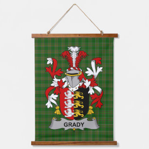 Irisches Grady oder O_Grady Wappen Familienwappen Wandteppich Mit Holzrahmen