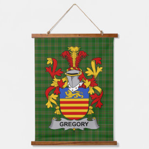 Irisches Gregory Wappen Familienwappen Wandteppich Mit Holzrahmen