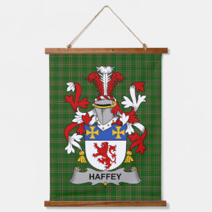 Irisches Haffey oder O_Haffy Wappen Familienwappen Wandteppich Mit Holzrahmen