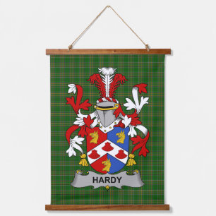 Irisches Hardy-Wappen Familienwappen Wandteppich Mit Holzrahmen