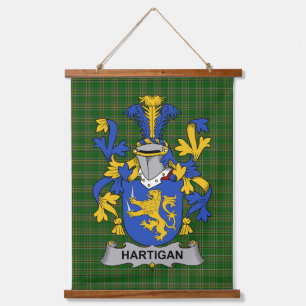 Irisches Hartigan oder O_Hartagan Wappen Familien  Wandteppich Mit Holzrahmen