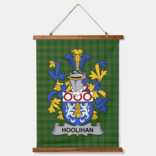 Irisches Hoolihan oder O_Holohan Wappen Familienwa Wandteppich Mit Holzrahmen