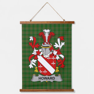 Irisches Howard-Wappen Familienwappen Wandteppich Mit Holzrahmen