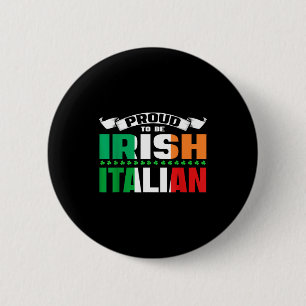 Irisches italienisches Erbe Design Stolz, irisch z Button