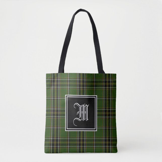 Irisches kariertes Monogramm Tasche (Vorderseite)