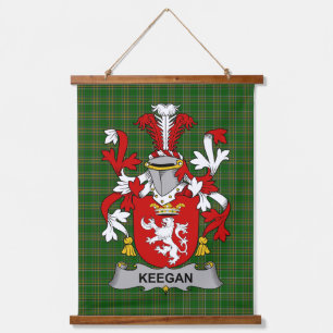 Irisches Keegan oder Egan Wappen Familienwappen Wandteppich Mit Holzrahmen