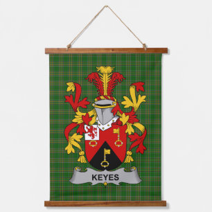 Irisches Keyes Wappen Familienwappen Wandteppich Mit Holzrahmen