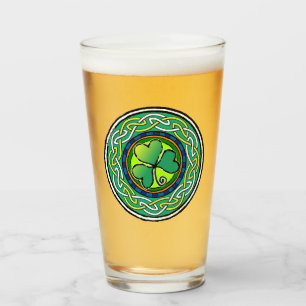 irisches Kleeblatt Glas