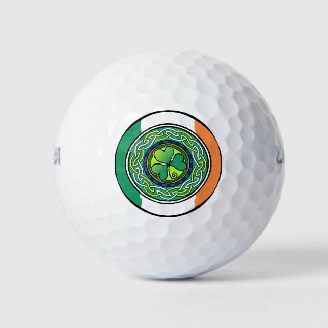 irisches Kleeblatt Golfball (Vorderseite)