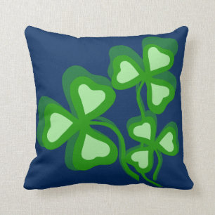 Irisches Kleeblatt, grüner Klee, Irland-Kleeblatt Kissen