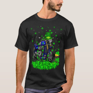 Irisches Kleeblatt Kobold Motorrad St. Patrick's T-Shirt