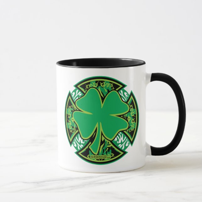 Irisches Kleeblatt-Kreuz Tasse (Rechts)