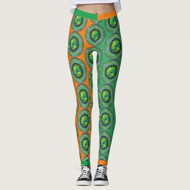 irisches Kleeblatt Leggings (Vorderseite)